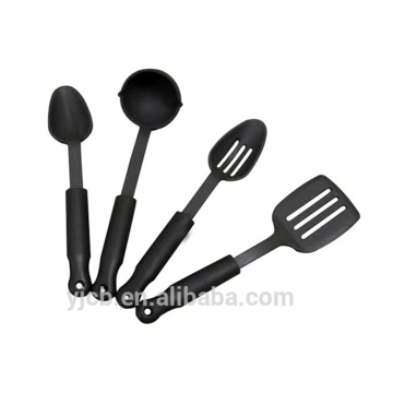 All Black 4pcs Nice Nylon Utensils Dinnerware Set